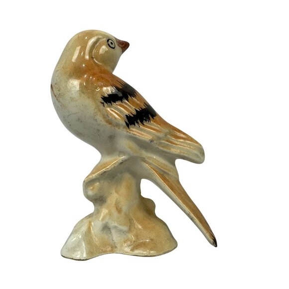 Vintage Handpainted Ceramic Bird Figurine On Base From Japan Collectible Accent - Picture 1 of 9